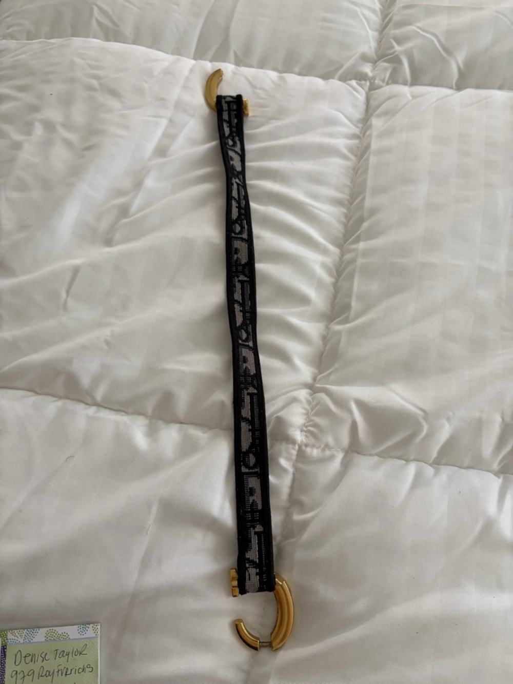 Dior Blue and Gold 'C' Charm Strap - Picture 4 of 4